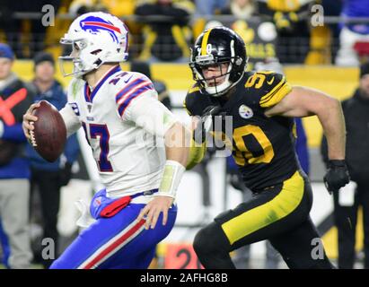 Buffalo Bills outside linebacker A.J. Klein (54) walks off the field after  an NFL football game against the Washington Football Team, Sunday, Sept.  26, 2021, in Orchard Park, N.Y. (AP Photo/Brett Carlsen