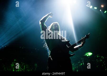 Malmoe, Sweden. 11th, December 2019. The Swedish death metal band Hypocrisy performs a live concert at Malmoe Arena in Malmö. (Photo credit: Gonzales Photo - Joe Miller). Stock Photo