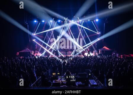 Malmoe, Sweden. 11th, December 2019. The Swedish death metal band Hypocrisy performs a live concert at Malmoe Arena in Malmö. (Photo credit: Gonzales Photo - Joe Miller). Stock Photo