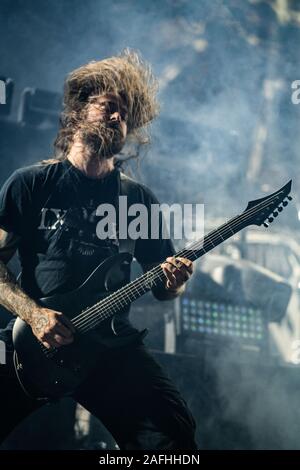 Malmoe, Sweden. 11th, December 2019. The Swedish death metal band Hypocrisy performs a live concert at Malmoe Arena in Malmö. (Photo credit: Gonzales Photo - Joe Miller). Stock Photo