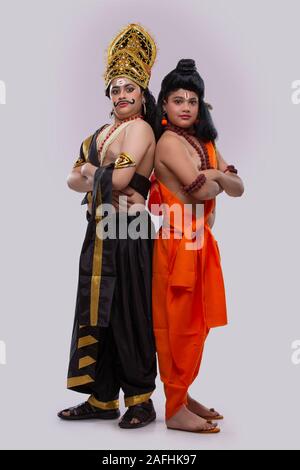 ram and ravan standing together Stock Photo - Alamy