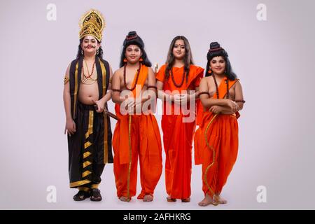 Fancy Dress Kids Hanuman Ji Costume of Ramleela/Dussehra/Ram Navami/Mythological  Character : Amazon.in: Toys & Games