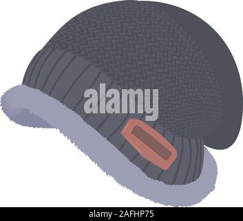 Boy winter headwear icon. Isometric of boy winter headwear vector icon for web design isolated on white background Stock Vector