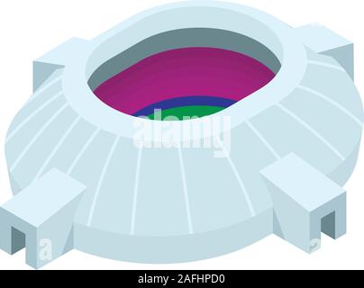 Sport arena icon. Isometric of sport arena vector icon for web design isolated on white background Stock Vector