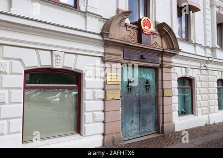 GOTHENBURG, SWEDEN - AUGUST 26, 2018: Consulate general of People's Republic of China in Gothenburg, Sweden. Stock Photo