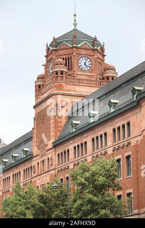 Stockholm landmark, city in Sweden. Central Post Office Building. Stock Photo