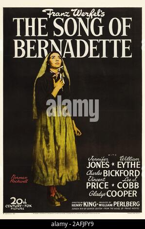 The Song of Bernadette Year : 1943 USA Director : Henry King Jennifer Jones Poster (USA) Stock Photo