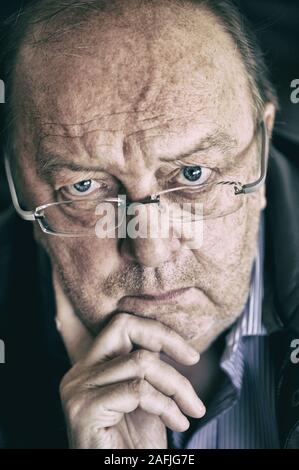 Bernard Mabille, French humorist and commentator. Paris, October 2015. Stock Photo