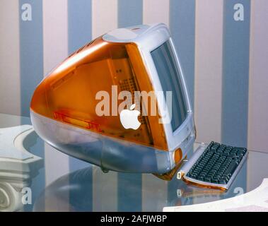 Computer Mac Imac  G3 Tangerine  1998 Stock Photo
