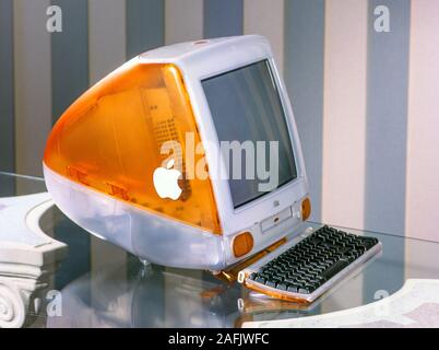 Computer Mac Imac  G3 Tangerine  1998 Stock Photo