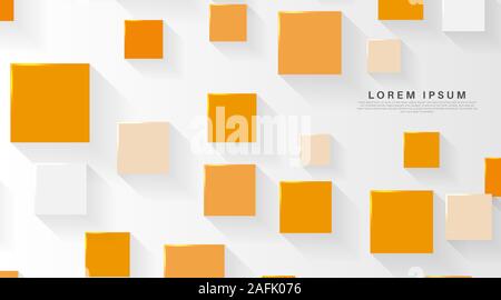 Vector Abstract geometric shape. 3d square paper background.Vector Illustration For Wallpaper, Banner, Background, Card, landing page , etc Stock Vector
