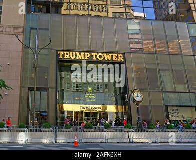 Trump Tower interior, 725 5th Ave, Manhattan, New York, NY 10022, United States, USA Stock Photo