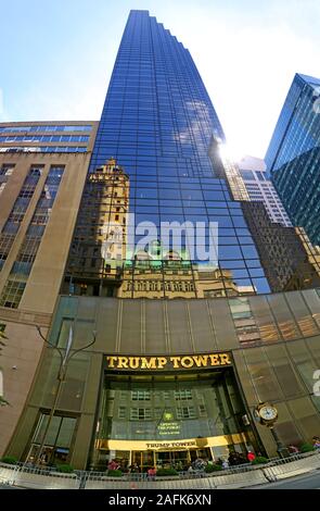 Trump Tower interior, 725 5th Ave, Manhattan, New York, NY 10022, United States, USA - headquarters for the Trump Organization Stock Photo