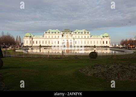 Vienna Belvedere Palace ; an 18th century historic building in the city centre, Vienna, Austria Europe Stock Photo