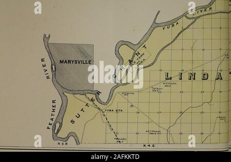 . History of Yuba County, California, with illustrations descriptive of its scenery, residences, public buildings, fine blocks and manufactories. Stock Photo