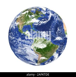Planet Earth America View Isolated Stock Photo