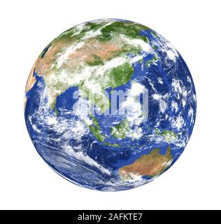 Planet Earth Asia View Isolated Stock Photo