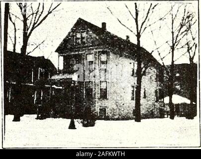 . Olcott's land values blue book of Chicago. OLD STYLE TWO-FLAT BRICK BUILDINGS. Class 14. Stock Photo