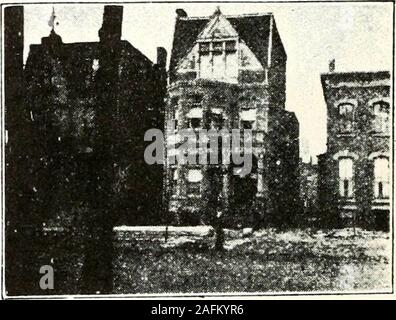 . Olcott's land values blue book of Chicago. MODERN BRICK HOMES.Class 9. Stock Photo