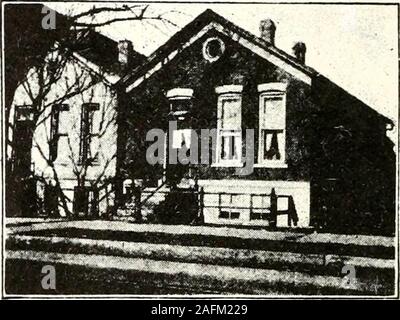 . Olcott's land values blue book of Chicago. STUCCO AND FRAME BUNGALOWS.Class 3. Stock Photo