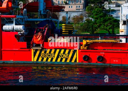 Istanbul, Turkey. November 21, 2019. Search and Rescue vessel called Nene Hatun Stock Photo