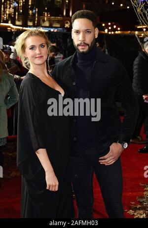 Royce Pierreson (right) and Natalie Herron attending the UK premiere of