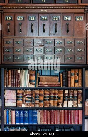 Hilldene mansion library, Manchester, Vermont, USA. Stock Photo