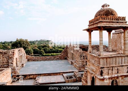 Chittorgarh Fort is one of the largest forts in India. It is a UNESCO World Heritage Site.The fort was the capital of Mewar. Stock Photo