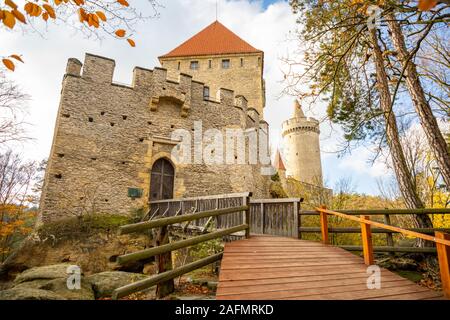 Medieval castle Kokorin in north Bohemia in autumn, Czech republic Stock Photo