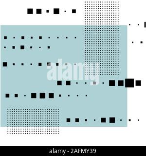 Squares and black points Stock Photo