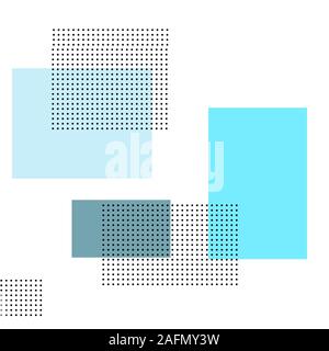 Squares and black points Stock Photo
