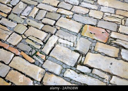 Old stone paving background Stock Photo