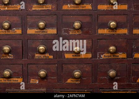 Wooden drawers with labels Stock Photo by ©Amvorsuf 111773580