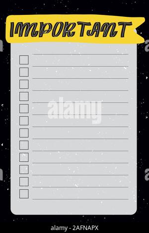 Space style. Template for agenda, planners, check lists Stock Vector