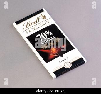 Lindt dark chocolate Stock Photo