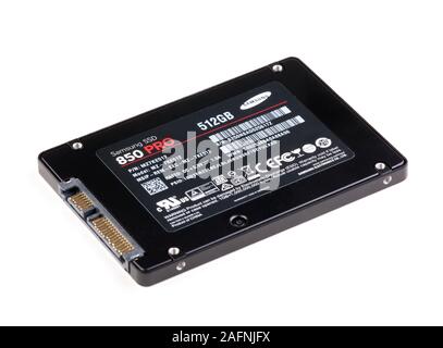 Samsung SSD solid state drive storage 512GB size Stock Photo
