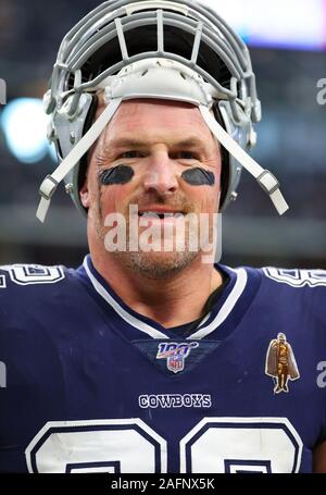 FILE – In this Oct. 10, 2019, file photo, Dallas Cowboys' Jason Witten (82)  warms up before an …