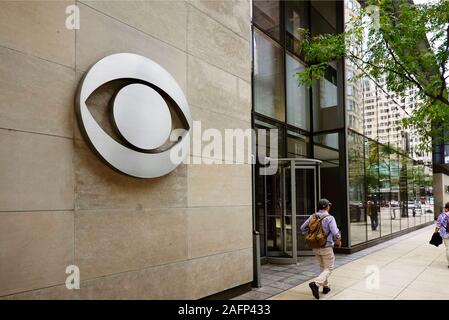 CBS building in Chicago Illinois Stock Photo