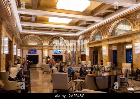 lobby in the Congress Plaza Hotel in Chicago Illinois Stock Photo