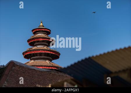 Temple Tower in Durbar Square Nepal Stock Photo