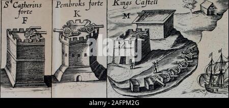 . The general historie of Virginia, New England and the Summer Isles; together with the true travels, adventures and observations, and a sea grammar. 3 Catherinsforte Pemhroks forte K Kings Caftcll. Southampton forte L Sl Georae TowMe Stock Photo