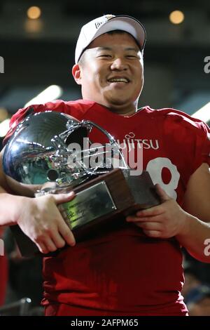 Tokyo, Japan. 16th Dec, 2019. /Keiko Minami (FUJITSU) American Football : American Football Japan X Bowl match between Fujitsu Frontiers 28-26 Panasonic Impulse at Tokyo Dome in Tokyo, Japan . Credit: AFLO SPORT/Alamy Live News Stock Photo