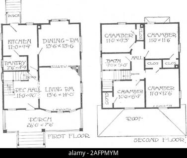 . A plan book of Harris homes. aving for you. All the comforts and conveniences of a welkordered home are here.The porch extends across the entire front of the house. On the lower floor we have recep-tion room, parlor, dining room and kitchen. The dining room is at. the rear with doublewindows on two sides. There are four bedrooms upstairs and a large bathroom. Thebedrooms are all of good size and arranged without waste of space, all opening conven-iently to the bathroom andhallway. Each room is wellsupplied with closet space. There is an outsidedoor at the grade line, givingeasy access to the Stock Photo