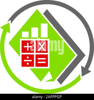 Bookkeeping Accounting logo design template vector Isolated Stock Vector