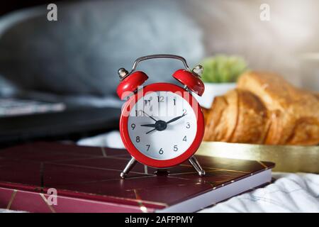 https://l450v.alamy.com/450v/2afppmy/close-up-of-red-alarm-clock-computer-laptop-and-cup-of-coffee-in-the-bed-workspace-for-freelance-deadline-time-concept-flat-lay-2afppmy.jpg