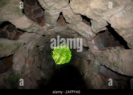 Stairway up Initiatic Well, Quinta da Regaleira, Sintra, Lisboa, Portugal, Europe Stock Photo