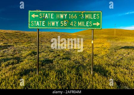 APRIL 8, 2019, CENTRAL COAST, CALIFORNIA, USA - Road sign to Carmel California Stock Photo