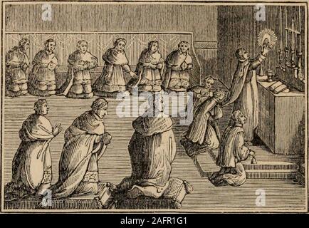 . The Protestant : essays on the principal points of controversy between the Church of Rome and the Reformed : with an appendix illustrating Jesuitism, monachism and popery in America ... s house. Nay they affirm, that a little brassgate there covers a drop of our Saviors blood. They add, that the preserva-tion of this holy ladder is owing to St. Helen mother to Constantine the Great,The pilgrim being got up to the top of the holy ladder, must repeat a shortprayer, before he goes into the Holy of Holies. As for women, they never gomto it; however; they obtain the indulgence by looking at that Stock Photo