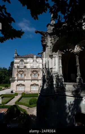 Garden outside Buçaco Palace Hotel, Luso, Mealhada, Portugal, Europe Stock Photo