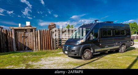 MAY 16 2019, Wood River, IL. USA -- Photographer Joe Sohm's RV at Wood River Camp Dubois Wood River Camp Dubois - 1803-1804, outside of St. Louis Stock Photo